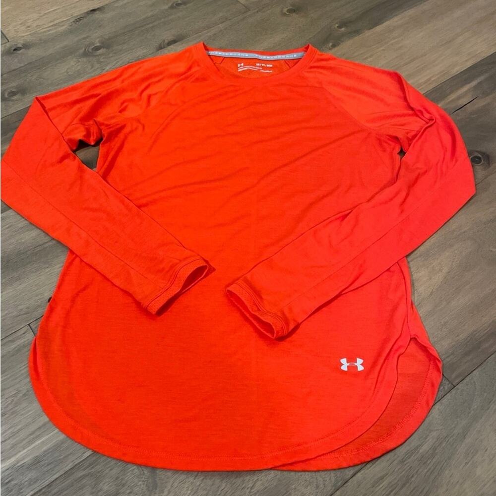Under Armour Orange Long Sleeve Shirt - Size XS